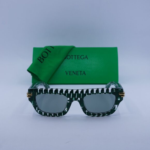 Bottega Veneta BV1321S 003 Square Sunglasses - Green main image 9
